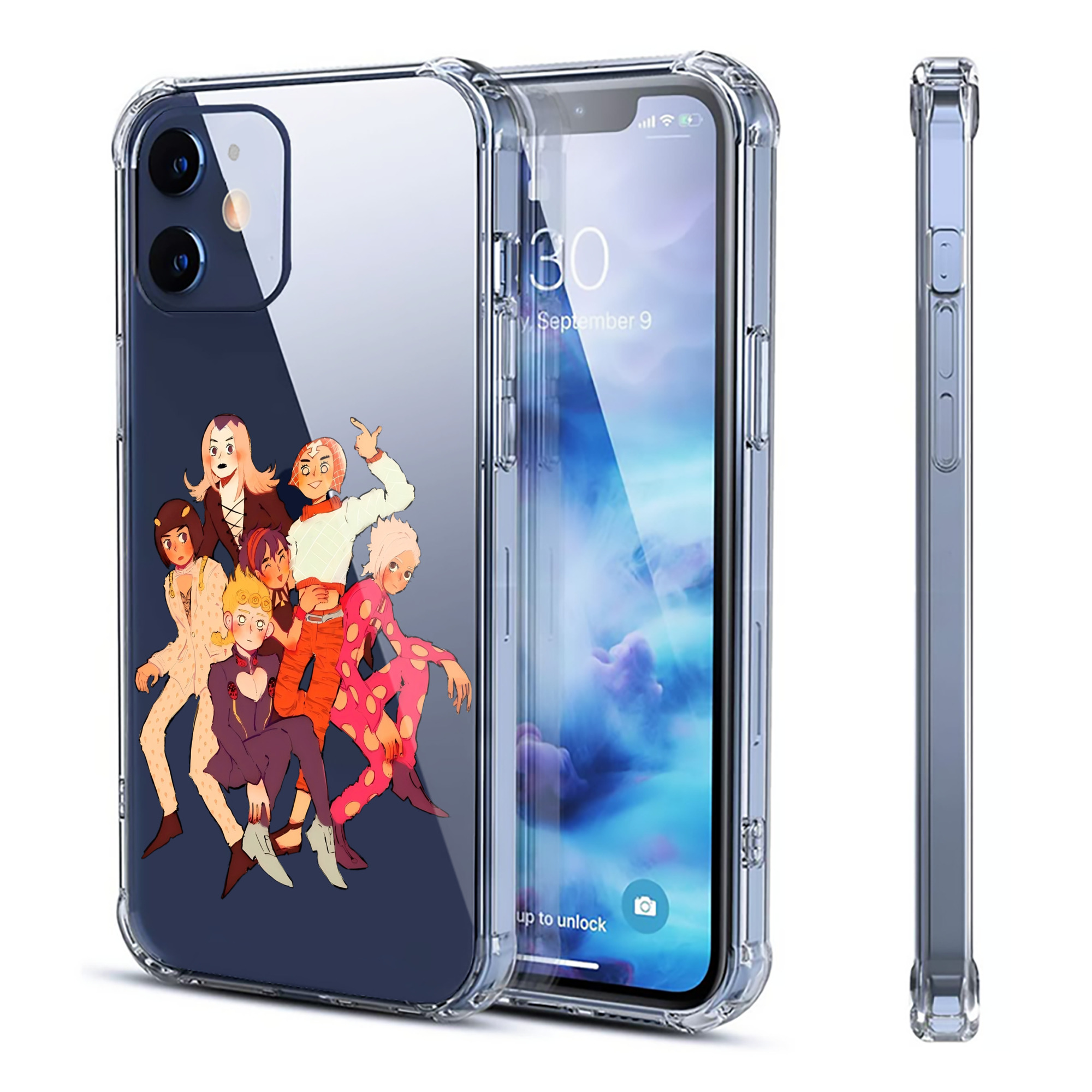 （画像用） ジョジョの奇妙な冒険 JoJo's Bizarre Adventure 【iPhone 12シリーズ対応】透明スマホケース（クリアソフトケース）